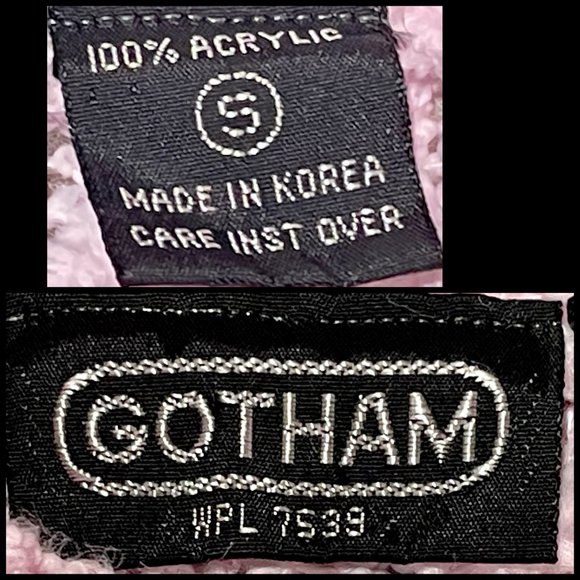 ▪️VTG▪️GOTHAM▪️1980's Pale Pink Popcorn Knit Retro Turtleneck Sweater - Picture 5 of 6